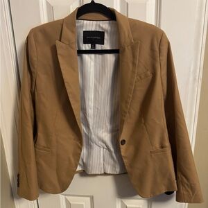 Banana Republic Tan Open Front Lined Blazer/Suit Jacket